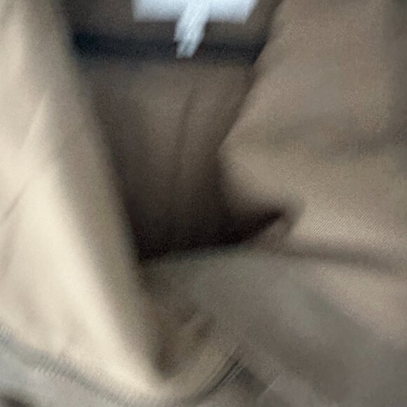 NWT REISS Rae Rib Sleeve Leather Jacket In Stone - Picture 9 of 12